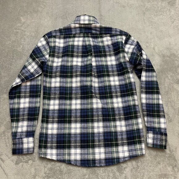 The Vermont Flannel Co Shirt Men Small Blue Plaid Cotton Button Down NWT - Picture 10 of 11